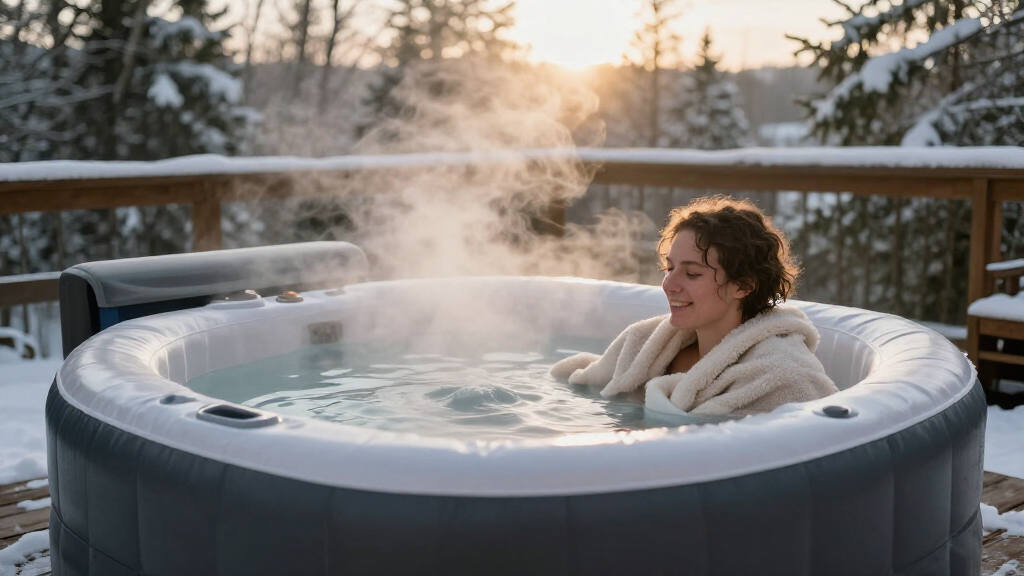 inflatable hot tub for winter