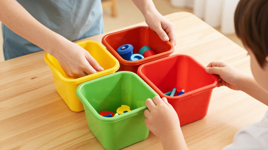 kids' organizational school bins