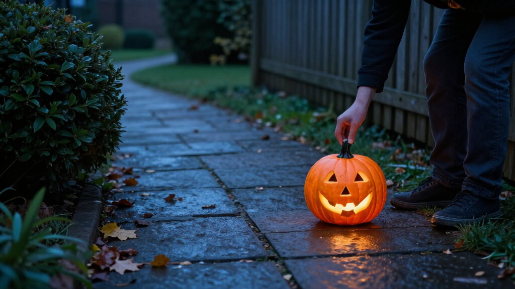 halloween garden path lights