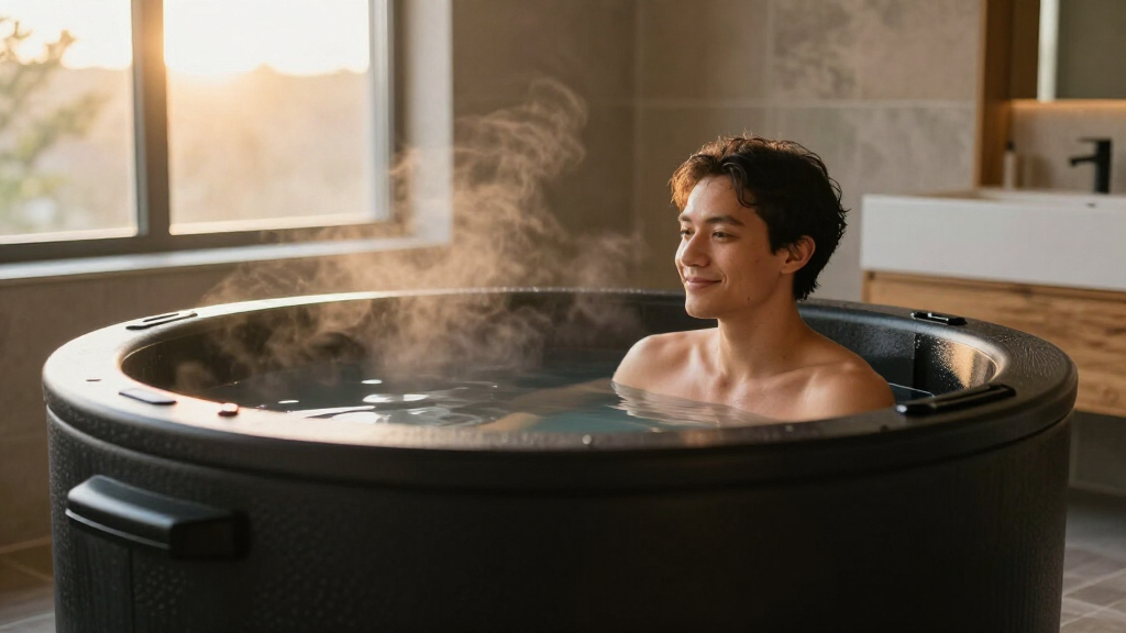 premium insulated cold plunge tub with chiller