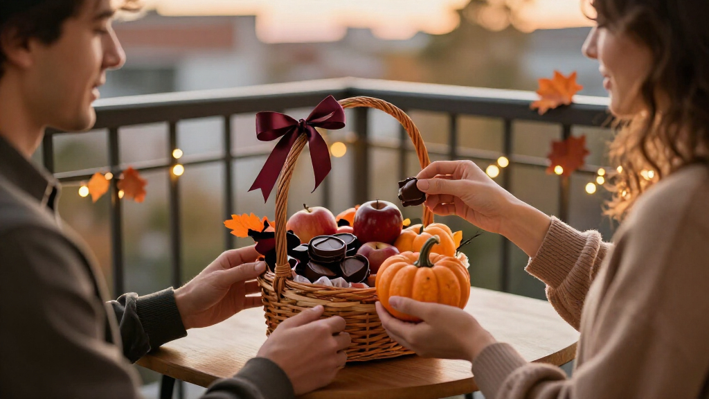 romantic Halloween gift baskets