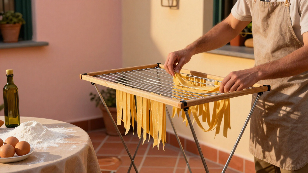 fresh pasta drying rack foldable