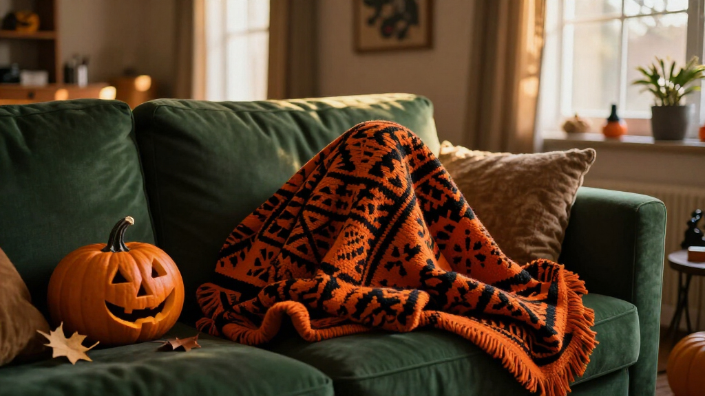 Halloween throw blankets