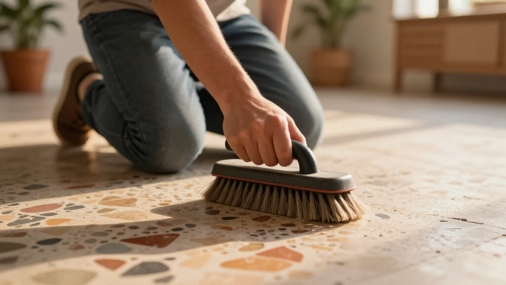 scrubber for terrazzo restoration