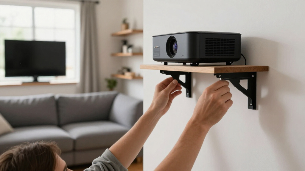 projector shelf brackets