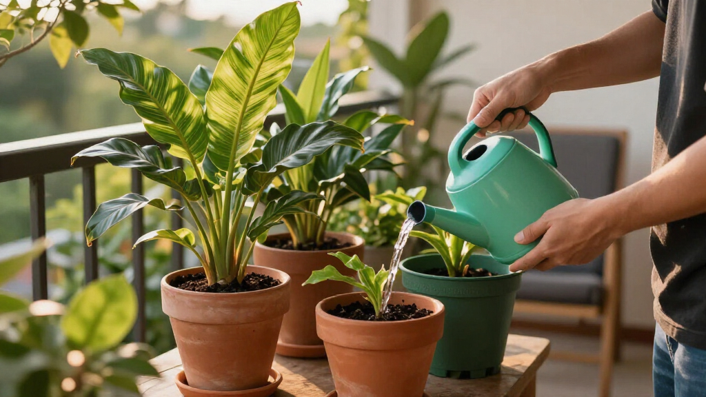 self watering pots for tropical plants