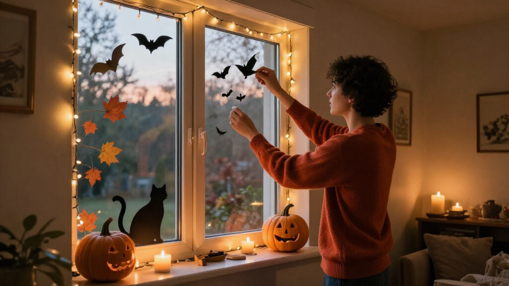 Halloween window decorations