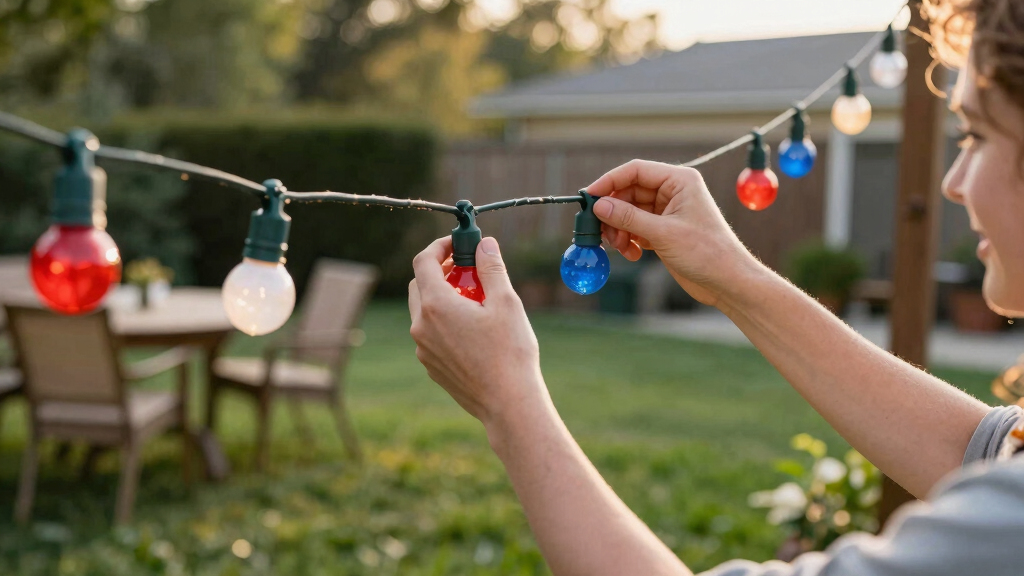 patriotic outdoor string lights