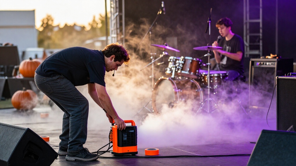 Halloween stage fog machines