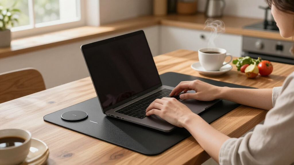 smart desk mats with wireless charging
