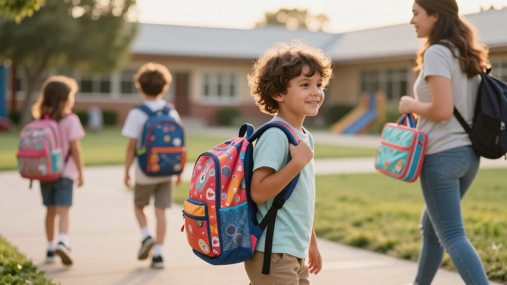 kids backpack with lunch box