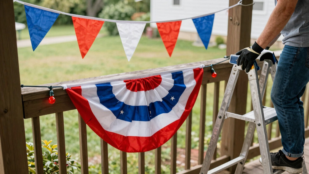 patriotic outdoor string lights