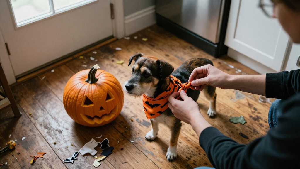 Halloween pet bandanas