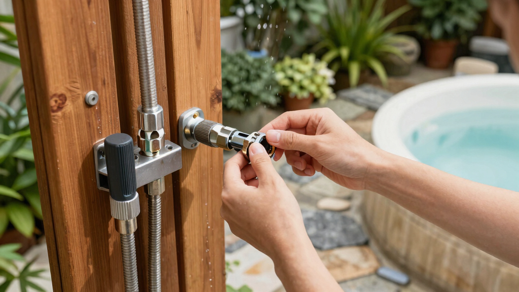 best outdoor shower kit for backyard spa