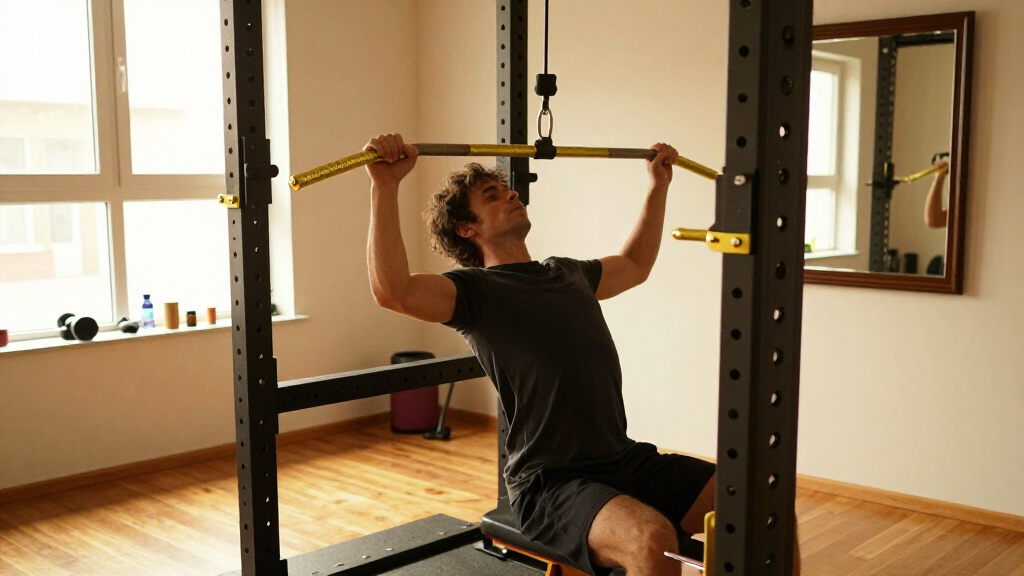 premium power rack with lat pulldown for home gym