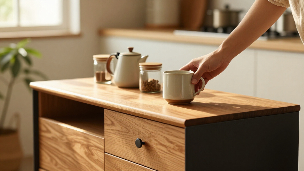best coffee station sideboard with drawers