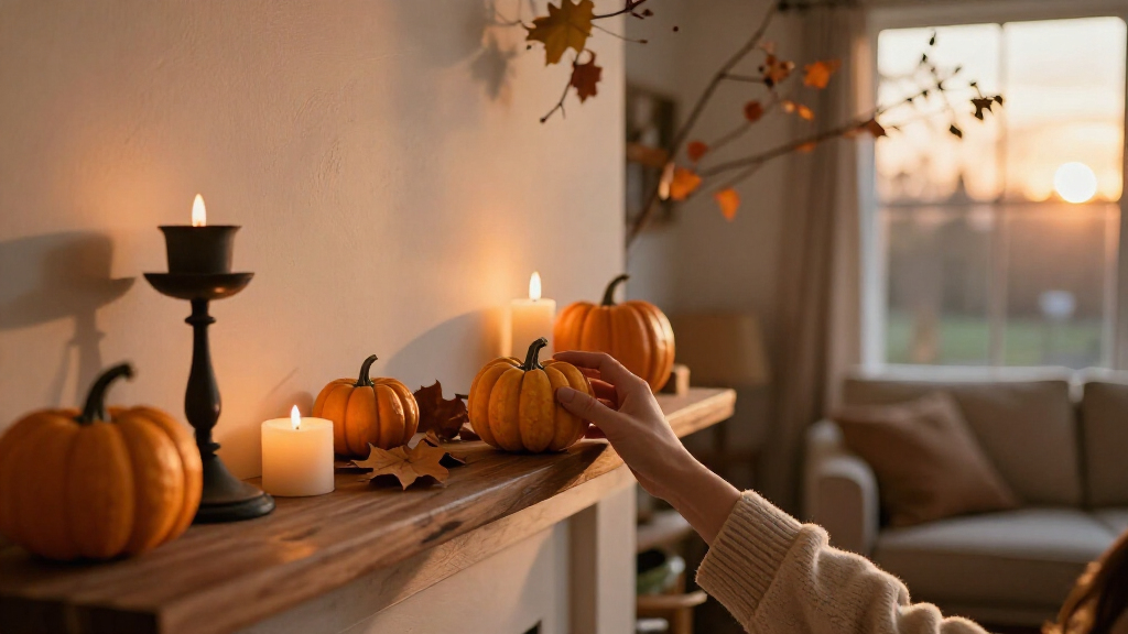 Halloween mantel decorations
