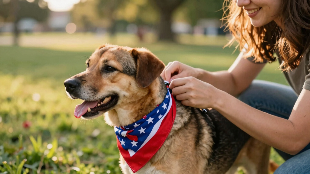 dog patriotic bandanas