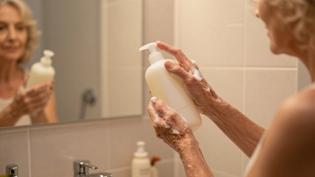 body wash for elderly woman