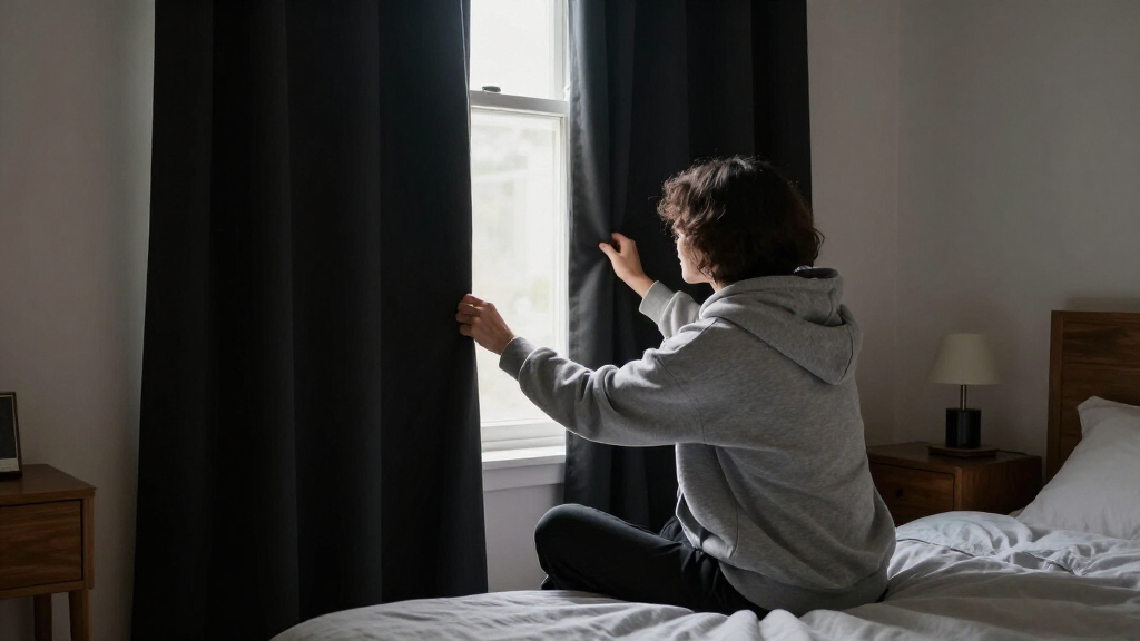 window blackout curtains for darkness quiet