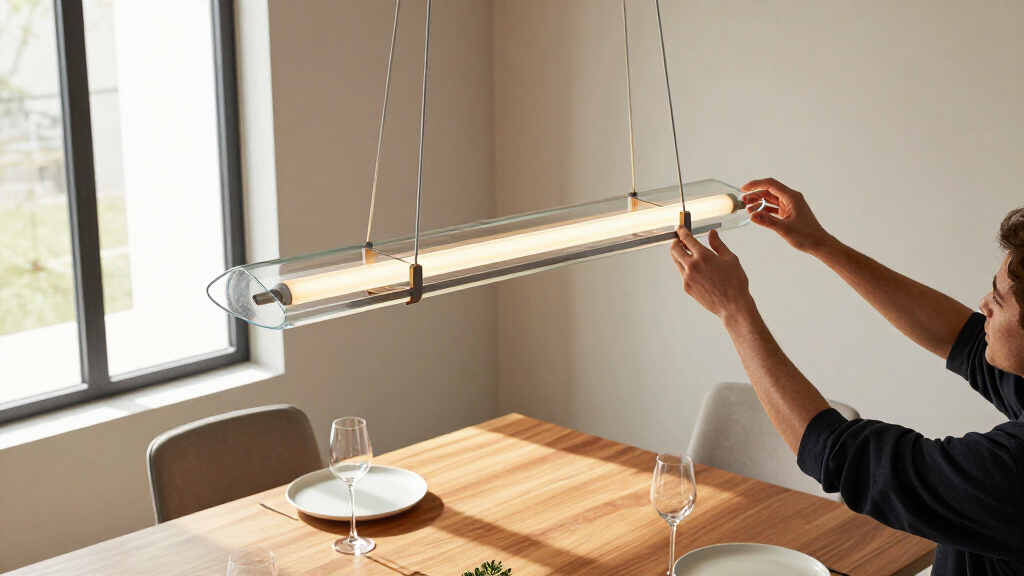 linear dining room chandelier