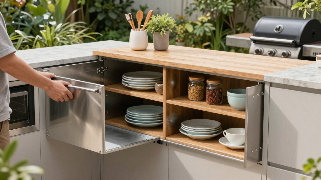 outdoor kitchen storage solutions