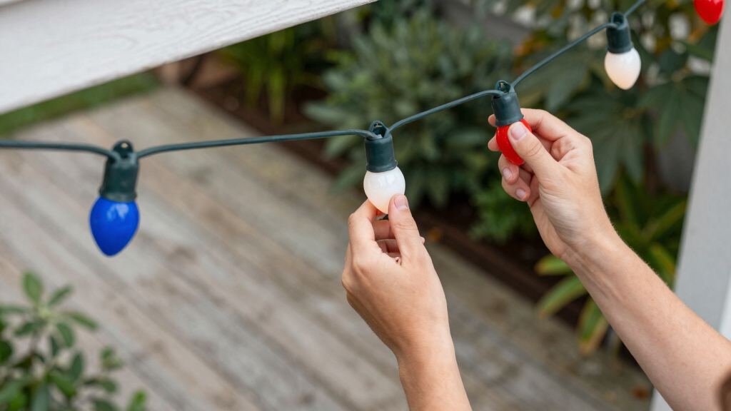 patriotic outdoor string lights
