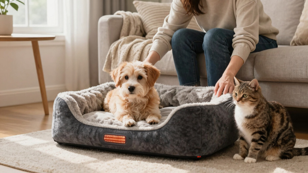 heated pet bed for senior dogs and cats