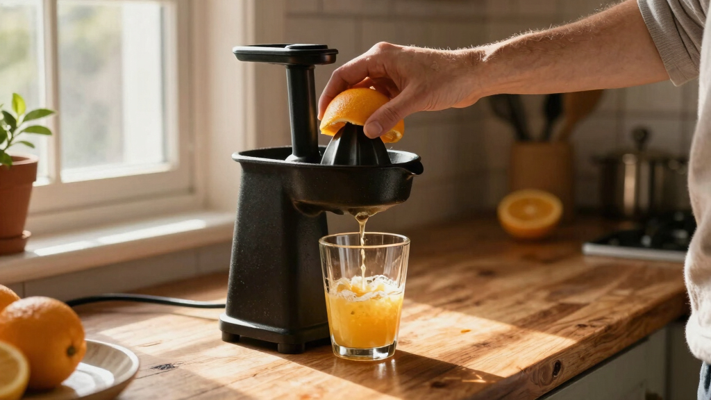 cast iron manual juicer