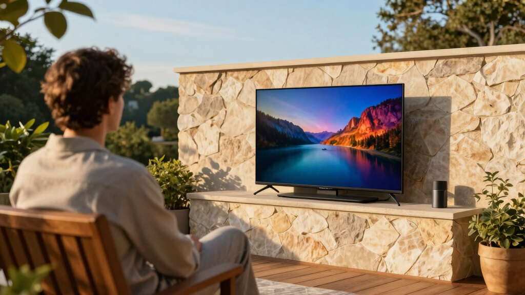 solar-powered outdoor TVs