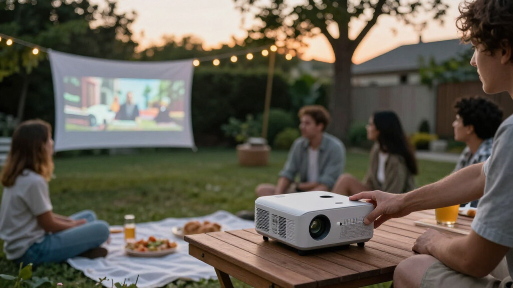 mini projectors for backyard movies