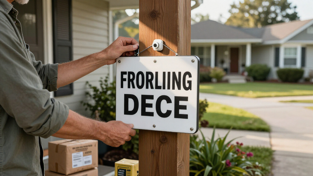 security camera sign kit for package deterrence