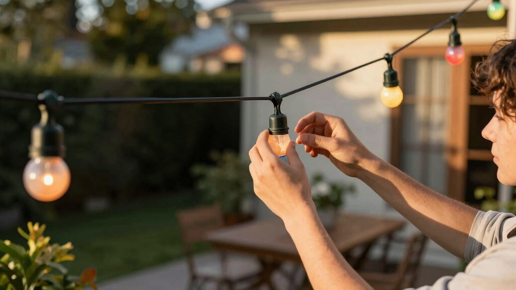 patriotic outdoor string lights