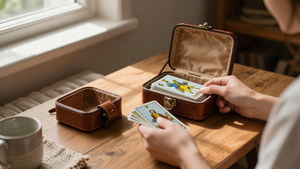 best tarot table with storage and carrying case