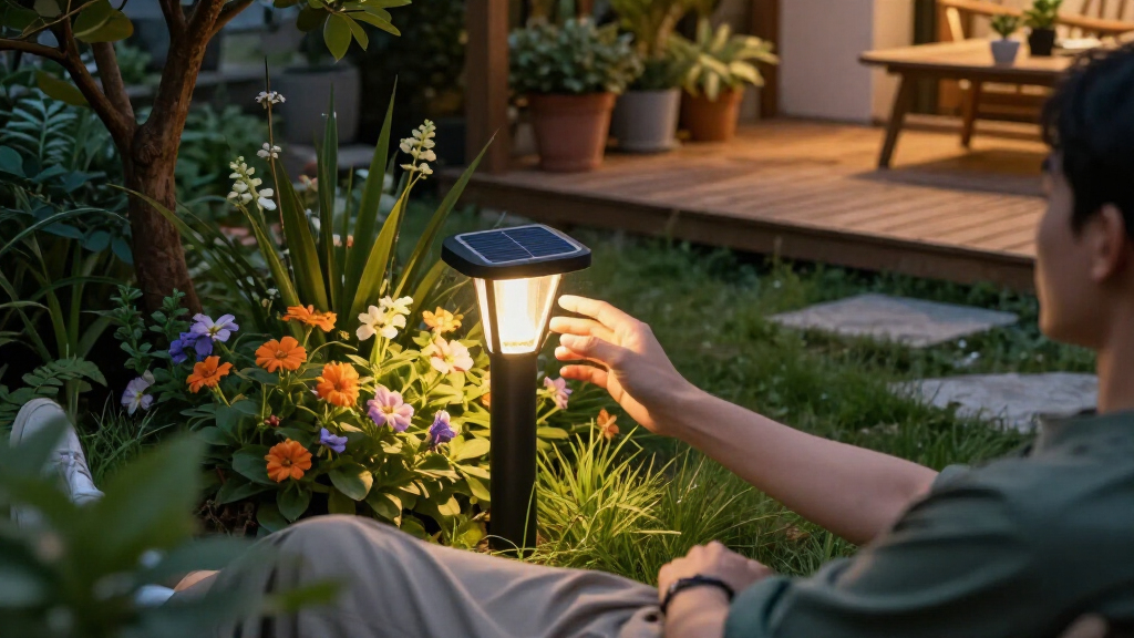 solar-powered garden lights