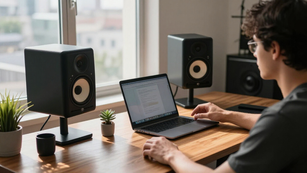 powered studio monitors for desk