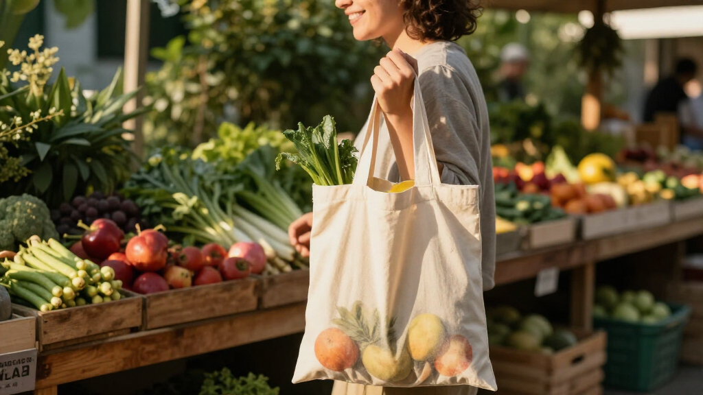 organic cotton produce bags drawstring