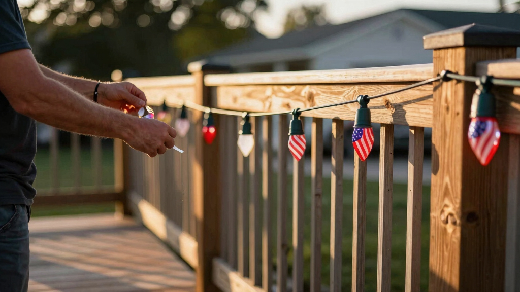 patriotic outdoor string lights
