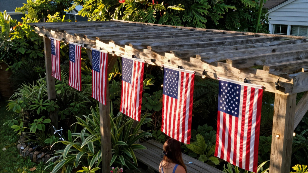 patriotic outdoor string lights