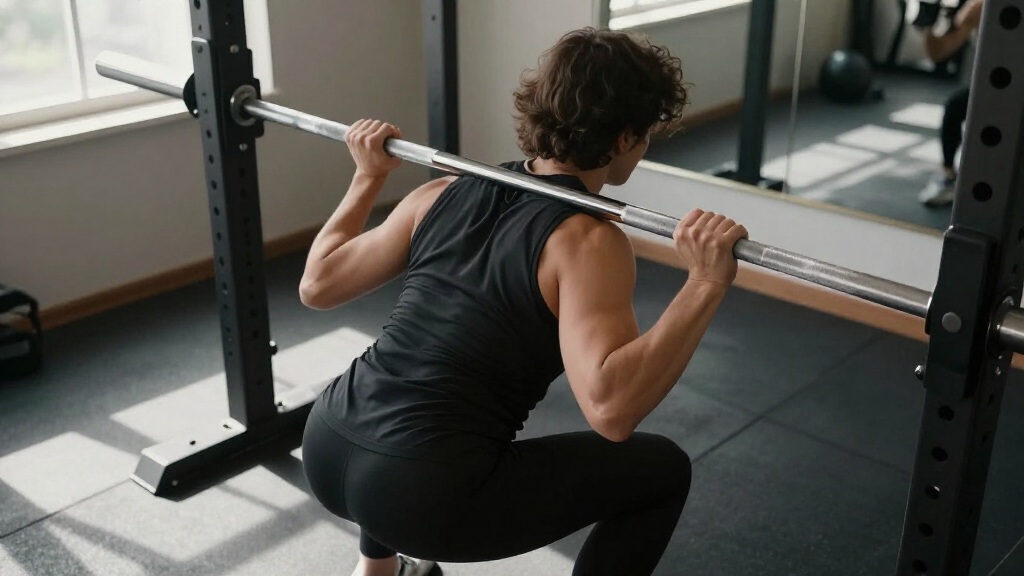 cambered squat bar for shoulder relief