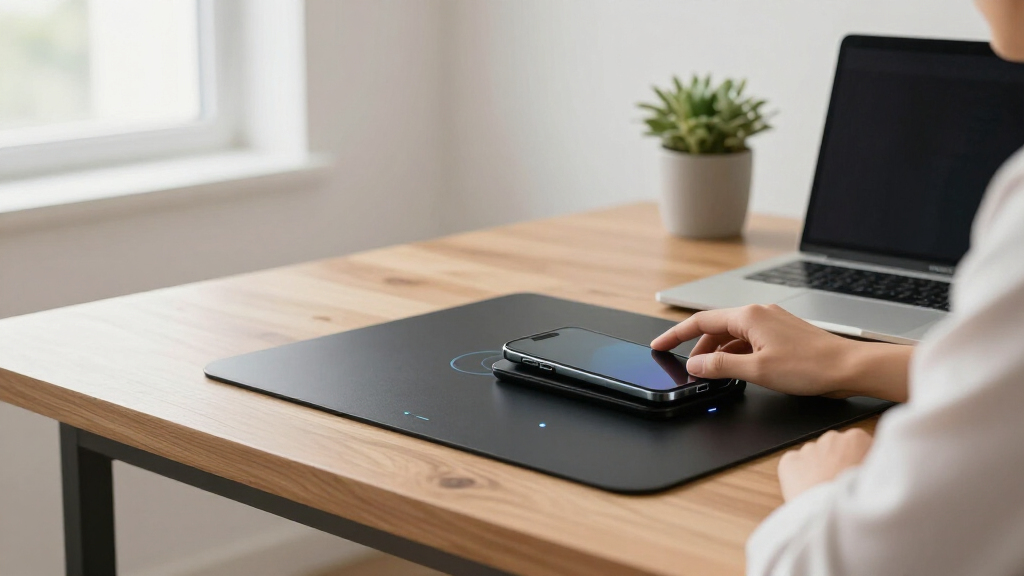 smart desk mats with wireless charging
