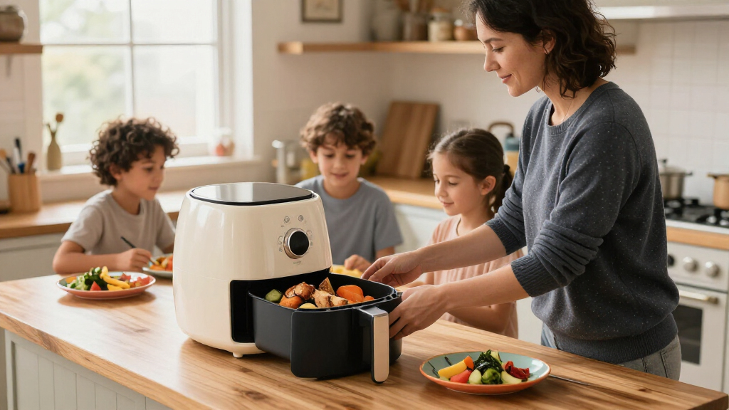 ceramic coated air fryer for family of 4