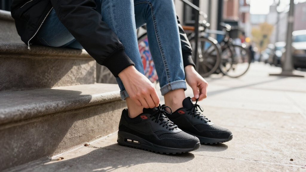 best black Air Max shoes