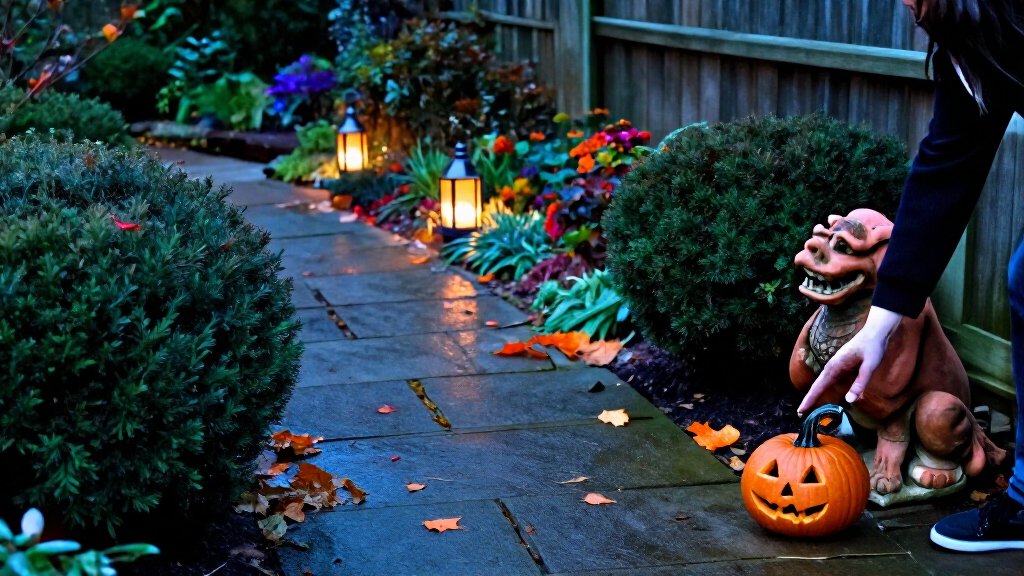 Halloween outdoor garden statues