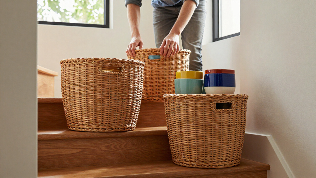 best staircase landing storage solutions