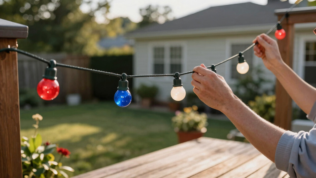 patriotic outdoor string lights