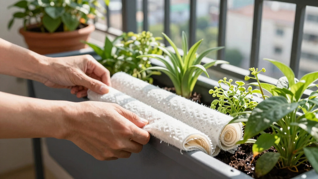 wicking material for self watering planters