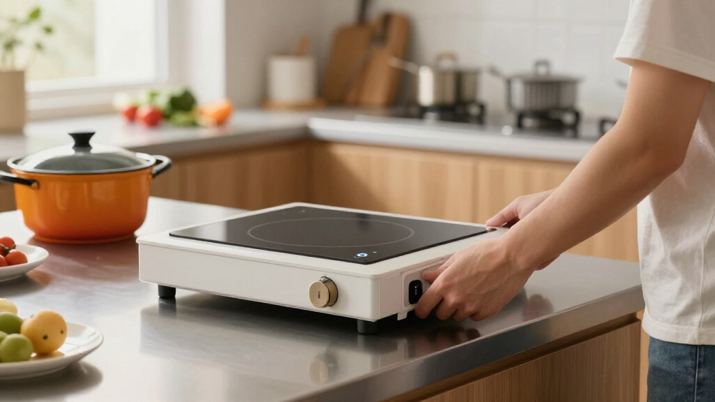portable induction cooktop with safety lock