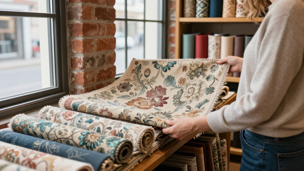 retailers for vintage style upholstery fabrics