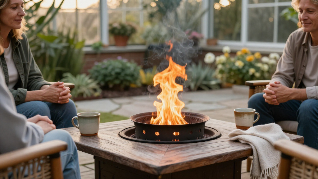 smokeless fire pit tables